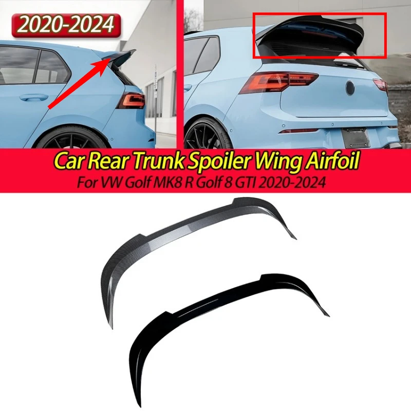

For VW Golf MK8 R Golf 8 GTI 2020-2024 Car Rear Trunk Spoiler Wing Airfoil Upper Tail Fin Auto Accessories Body Kits Tuning