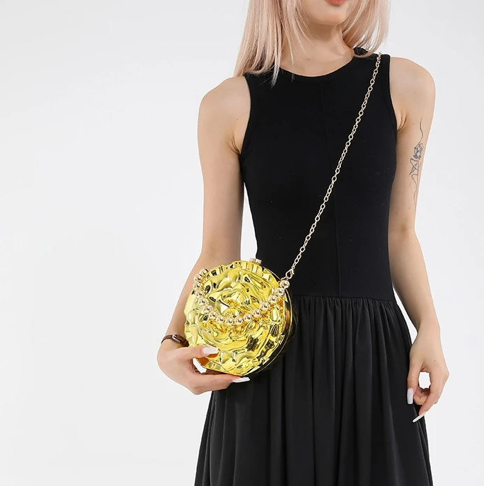 

Winter hot-selling fashion designer dinner bag clutch bag flower trend fashion shoulder messenger bag new niche design bag women