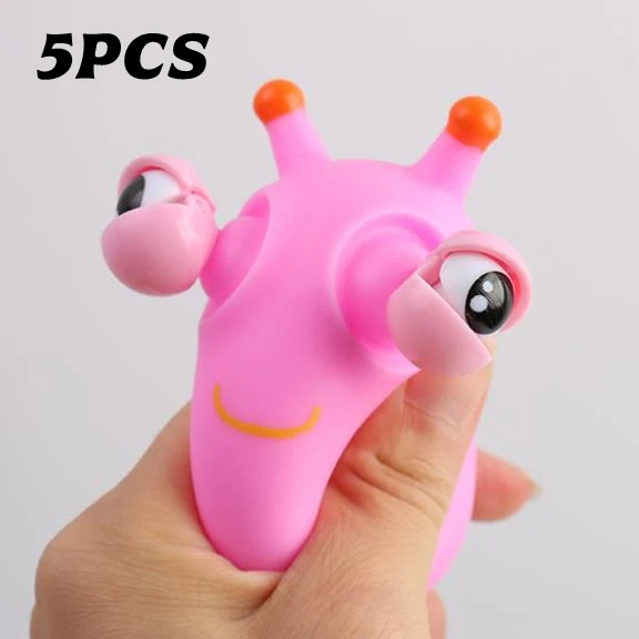 1-2-5 Stück Neuartige Grüne Wurm-Quetschspielzeuge Augen-Fidget-Spielzeug zur Stresslinderung für Kinder & Erwachsene Geburtstagsparty Fidget-Spielzeug Geschenke