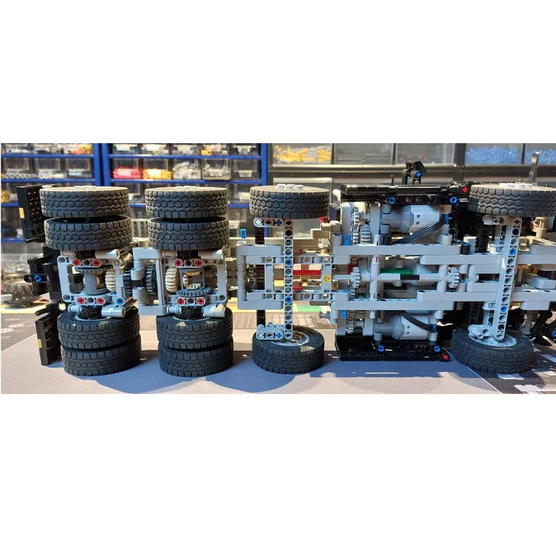 MOC-194724 Klassischer neuer Frachttransportanhänger, Bausteinmodell 1708, Teile, Jungen, Kindergeburtstag, Baustein, Spielzeug, Geschenk