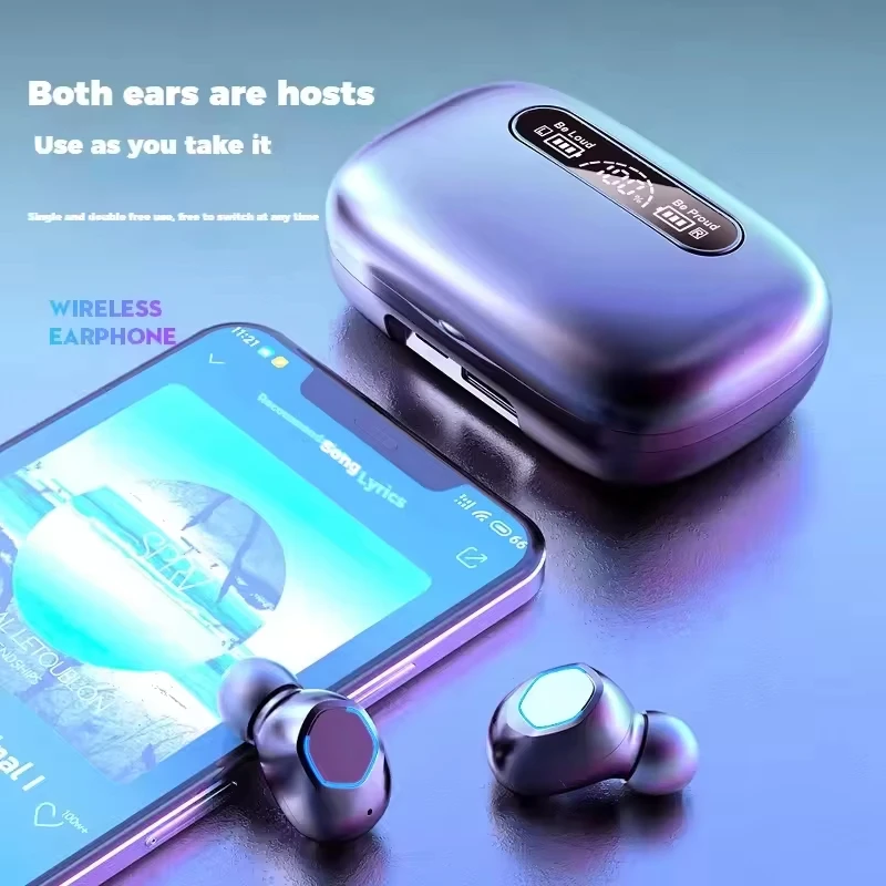 

M9 wireless earphones with large capacity battery, long battery life, synchronized audio and video, high-definition calling
