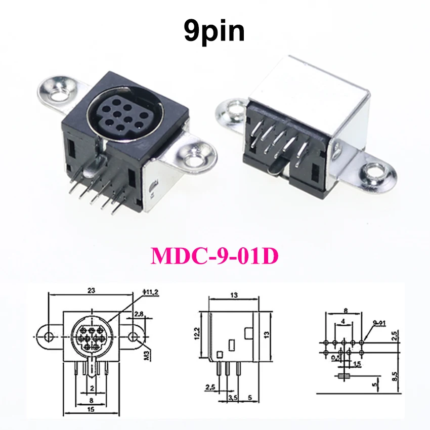 1 stücke S Terminal Audio Video Din Buchse Stecker S-video PCB Mount 3/4/5/6/8/9Pin Silber Ton PS2 Rund DIN Micro Jack – Detail 21
