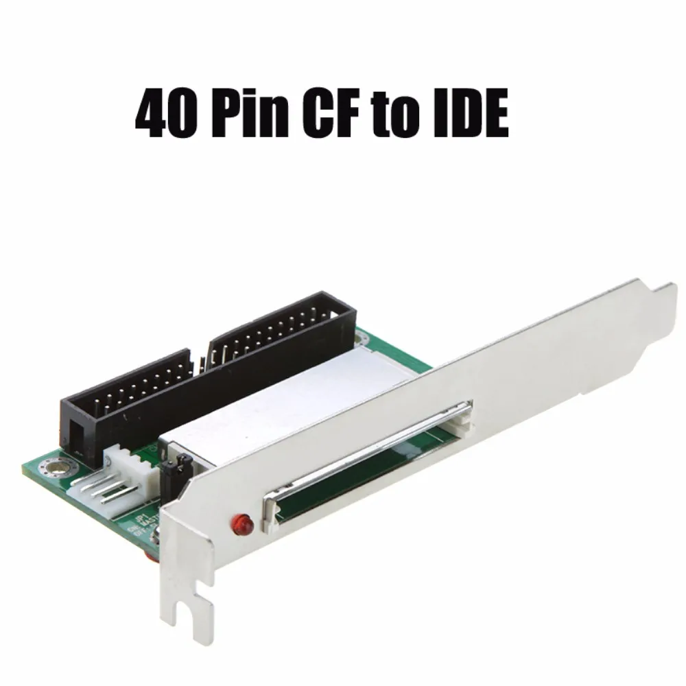 CF Compact Flash Card para 3.5 IDE, Adaptador Conversor, PCI Suporte, Painel traseiro, 40 Pin