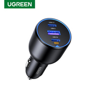 UGREEN 130W USB C Fast Car Charger with PD Cable for for Xiaomi iPhone 15 Samsung Galaxy S24 Laptops Fast USB C Car Charger QC4