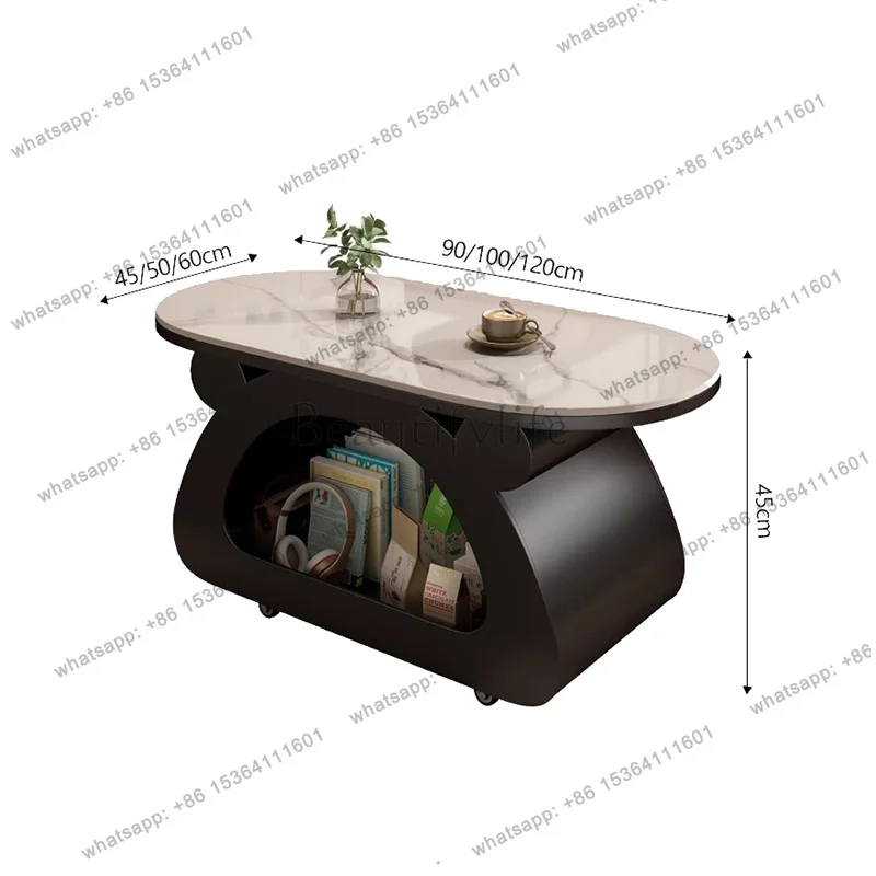 On Wheels Rustic Coffee Table Cute Multifunction Modern Unique Coffee Tables High Quality Unique Mesa Centro Furniture For Home