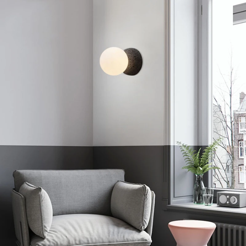 Nordic simples arandela lâmpada de parede sala estar quarto cabeceira moderna iluminação led corredor decoração luz parede 6pa