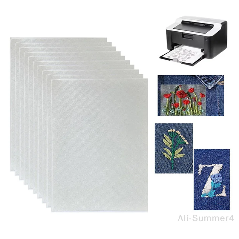 

1/10PCS Water-soluble Non-woven Back Adhesive Lining Printable Lining Cloth Clothing Accessories For Computer Manual Embroidery