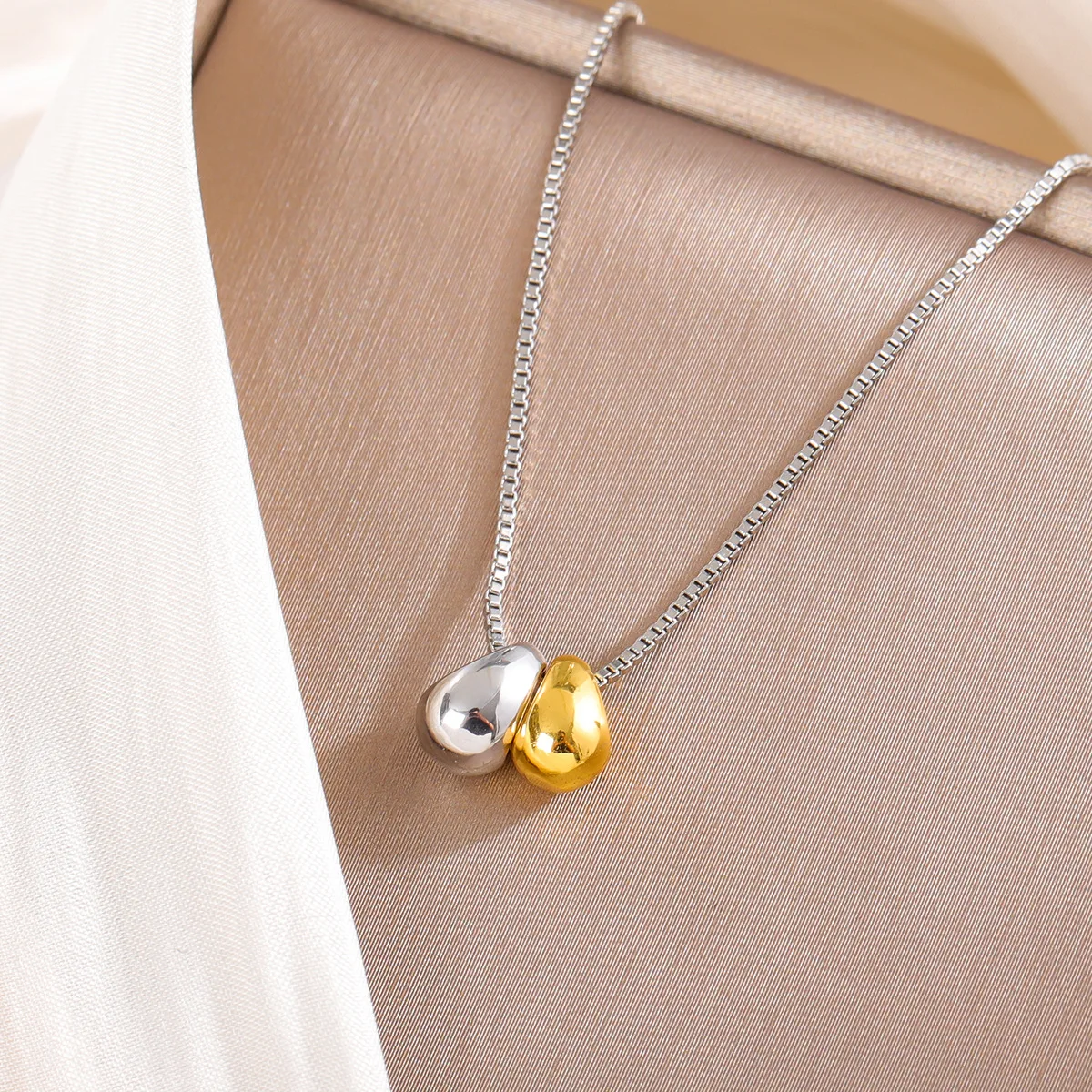 

Классическое модное креативное украшение из стерлингового серебра 925 пробы: Изысканное колье с подвеской в виде двойного ангельского яйца XL265