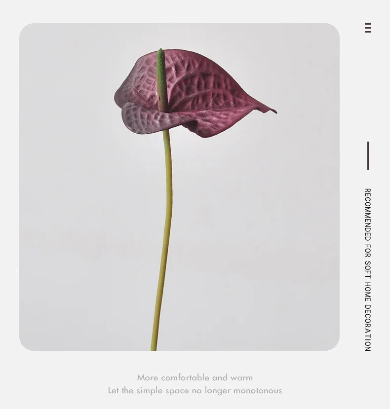 10 Stück Künstliche EVA-Anthurien-Schaumblumen Wohnzimmer-Deko Künstliche Palmenblume Hochzeitsdekoration Blumenarrangement-Zubehör – Detail 10