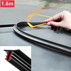 Car Dashboard Seal Strip Front Windshield Gap Noise Insulation Shockproof Strips Dashboard Sealing Weatherstrip 1.6m