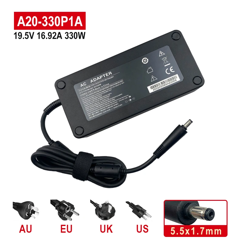 Imagem -01 - Adaptador de Energia para Acer Predator Carregador Helios 300 Ph31755 Rtx 3070 Ph517-52-94rq A20330p1a 19.5v 16.92a 330w adaptador de energia para acer predator carregador helios 300 ph31755 rtx 3070 ph517 52 94rq a20330p1a 195v 1692a 330w 01