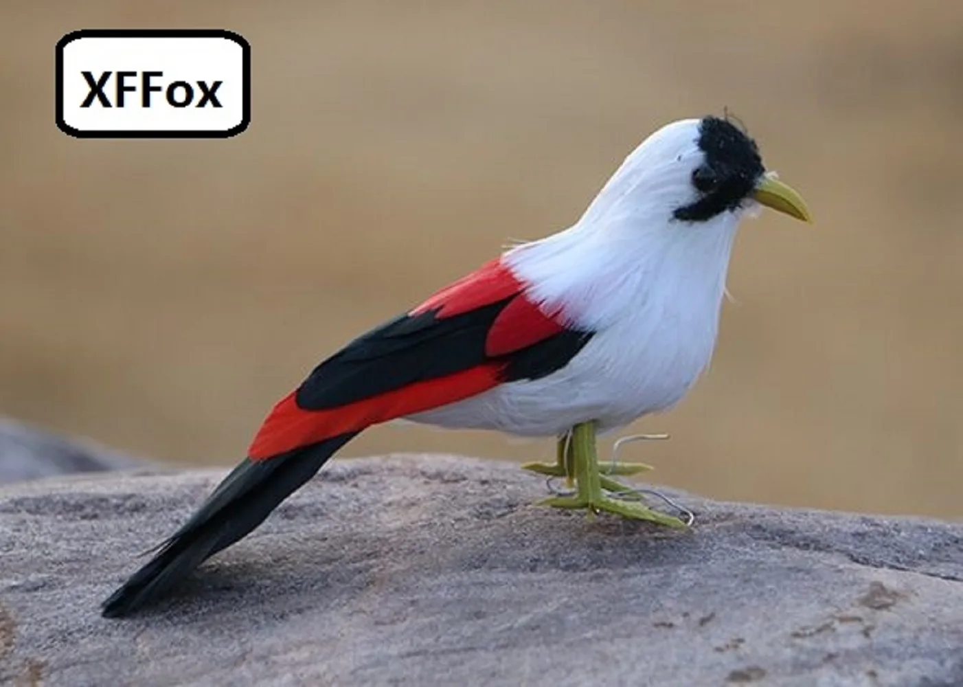 

cute real life white-red-black bird model foam&feather simulation vivid bird gift about 15cm xf0892