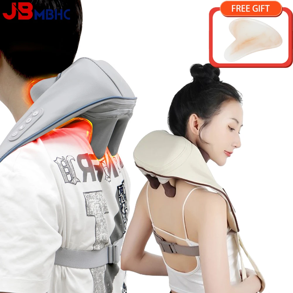 

Neck and Shoulder Massager Wireless Electric Air Compress Kneading Multifunctional Back Massager Shawl Massaging Muscle Relaxing