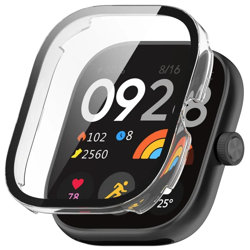 Tempered Glass Case For Redmi Watch 5 4 eSIM Smart Watch Strap Bumper Screen Protector Cover Film For Xiaomi Accessories Watch5