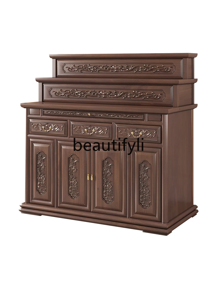 

Ebony Buddhist Hall Serving Incense Case Buddhist Terrace Simple Solid Wood Gong Tai Shentai Cabinet