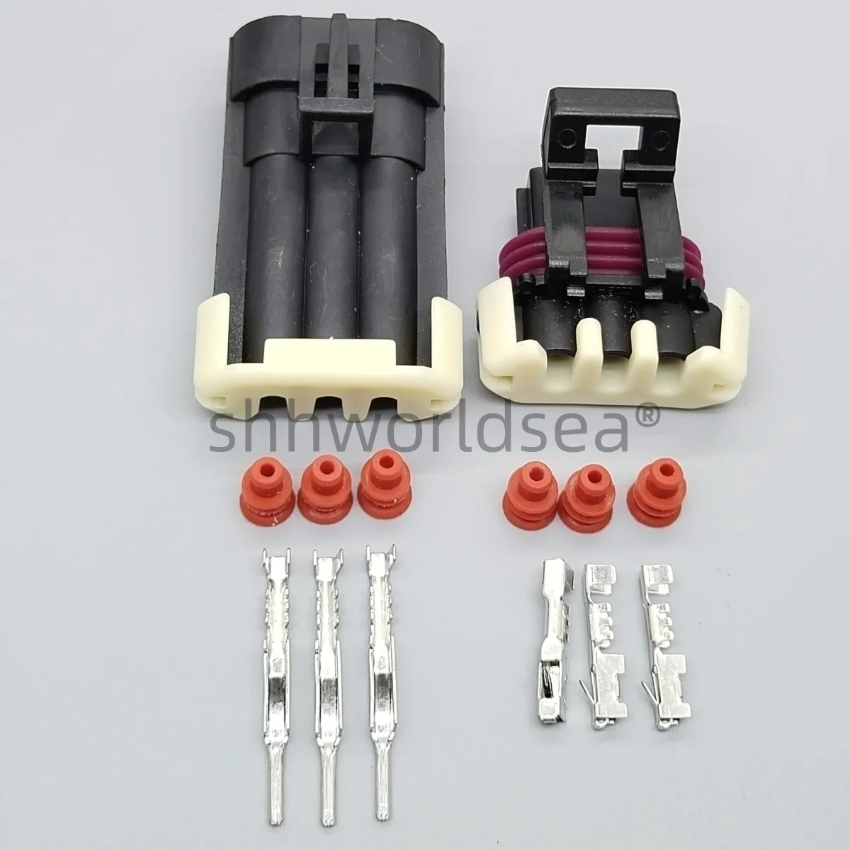 shhworldsea 3pin 1.5mm auto wiring cable plug Speed crankshaft  Sealed 150 Three-Way Connectors 12129615 12110293