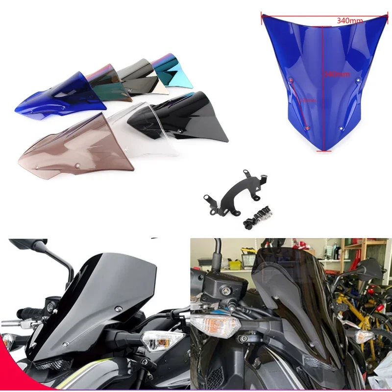 شاشة منحرف للرياح للدراجات النارية Kawasaki Z900 2017 2018 2019 واقي منحرف للزجاج الأمامي فقاعة مزدوجة Z 900