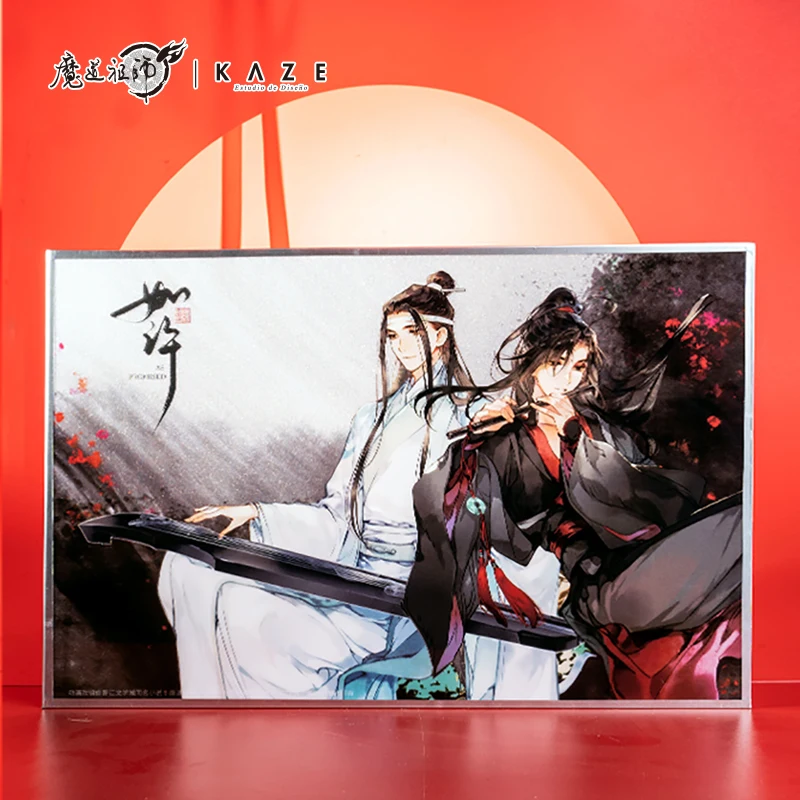 Mo Dao Zu Shi Grandmaster of Demonic Cultivation MDZS Wuxian Wangji Acrylic Music BL Stand Model Colored Paper Badge Brooch Pins