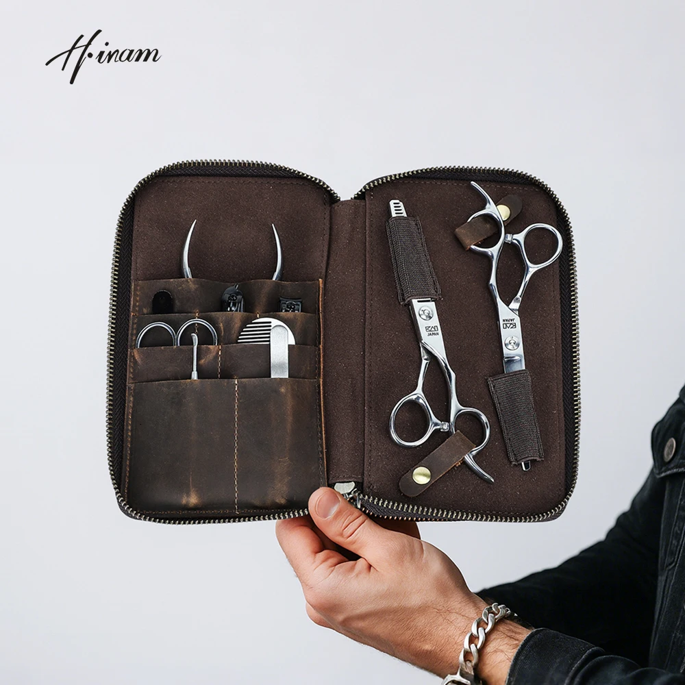 

Genuine Leather Case For Manicure Set Professional Practical Kit Storage box for Stainless Steel Nail Clippers Tool Holder
