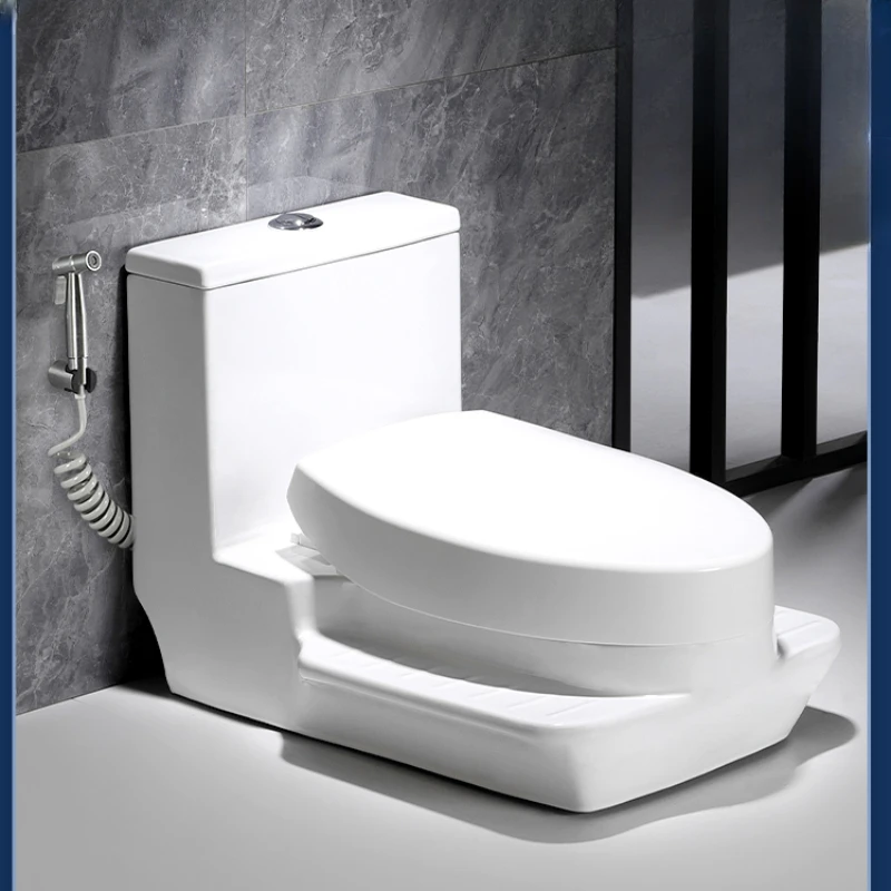 

Modern squatting and sitting dual-purpose toilet replaced by squatting toilet can squat and sit dual-purpose squatting toilet