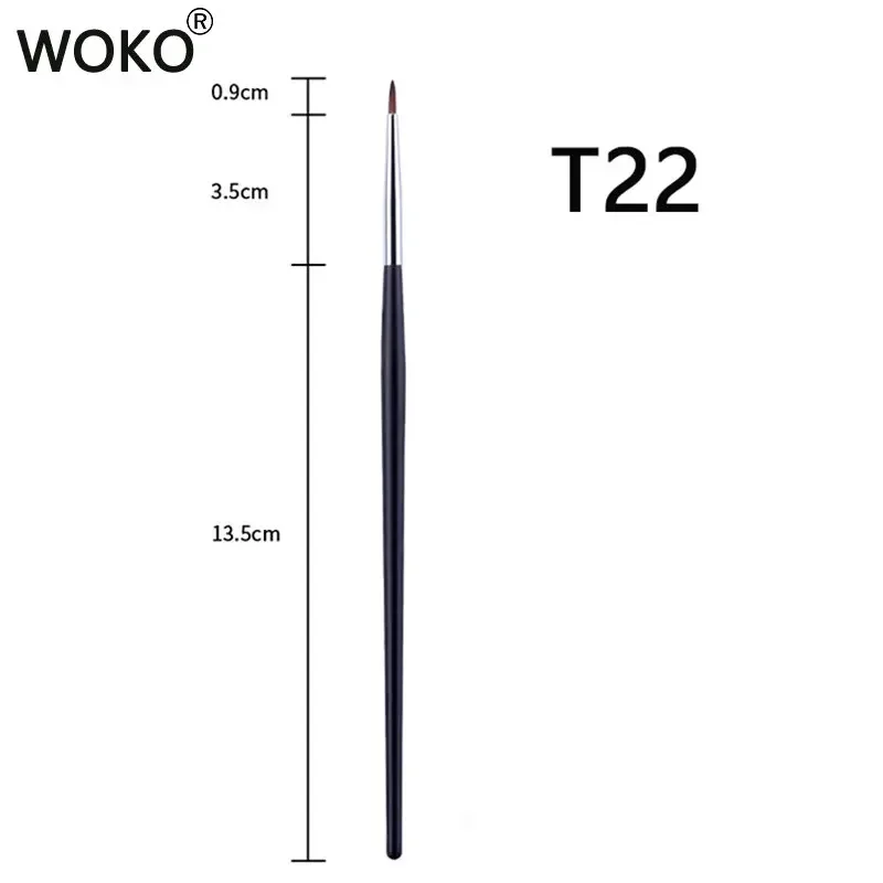 T22 Fine Eyeliner Makeup Brush Liquid Gel Eyeliner Brush Precision Thin Long Eyeliner Brush Professional Eye Liner Makeup Tool