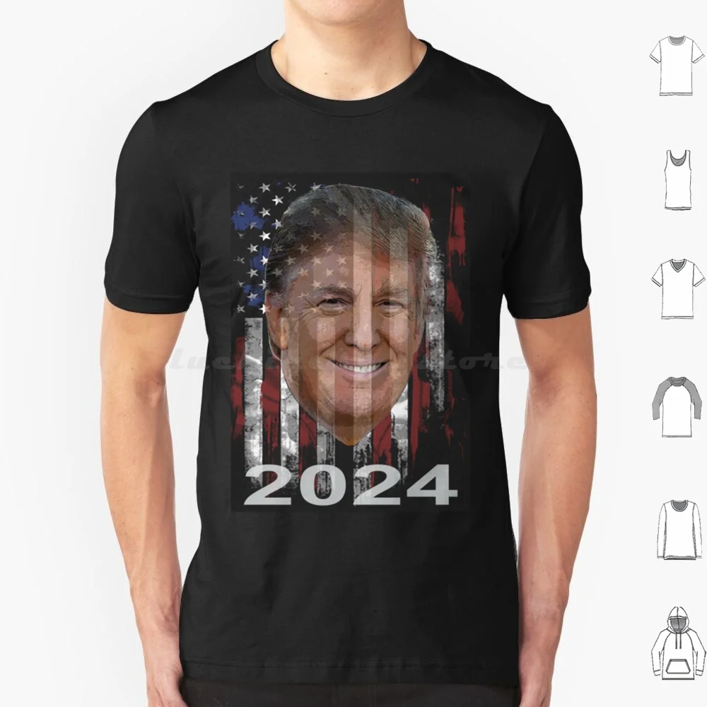 Trump 2024 T Shirt 6Xl Cotton Cool Tee Trump 2024 I Will Be Back Trump