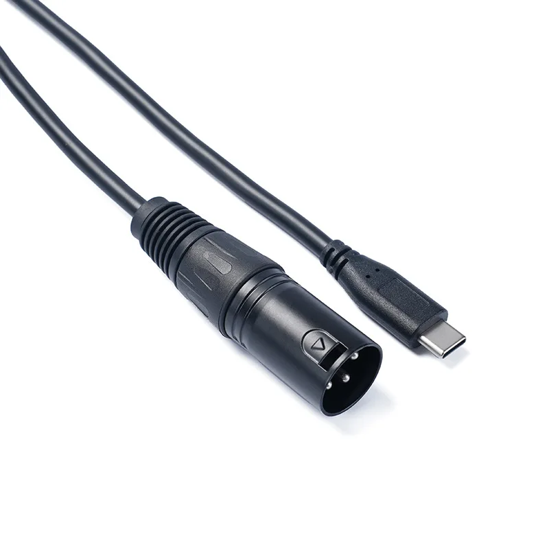 USB Type C To XLR Adapter Type C Male to 3 Pin XLR Female Microphone Cable Cord Connector Computer Audio Data Cable Adapter