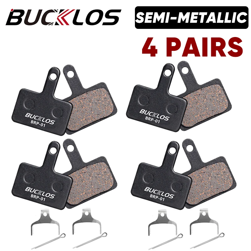 BUCKLOS Semi-Metalen Mountainbike Schijfremblokken Halfmetalen Hydraulische Schijfrem Pad Fiets Remblokken voor SHIMANO B01S B05S