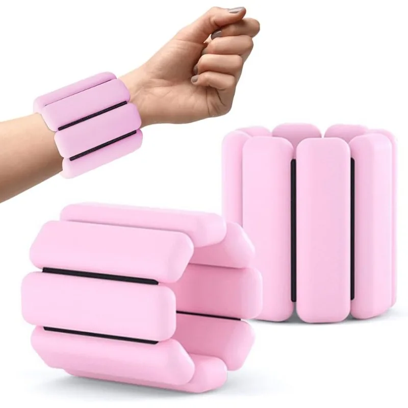 Pesas ajustables para muñeca y tobillo, pulsera de silicona para entrenamiento, equipo de natación impermeable, Yoga, danza, ejercicio, entrenamiento de tobillo