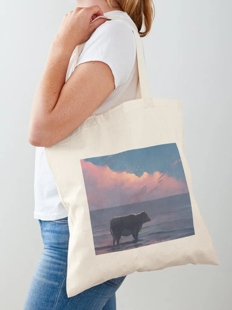 

A Cow At The Sea Tote Bag Gift bag tote bag university shopper large tote