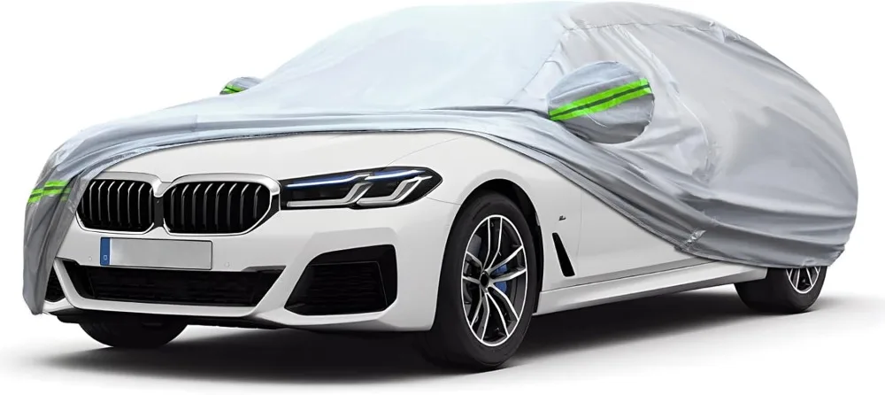 

6-Layer All-Weather Car Cover, Waterproof Snow Rain Sun UV Protection for Sedans (188"-198")