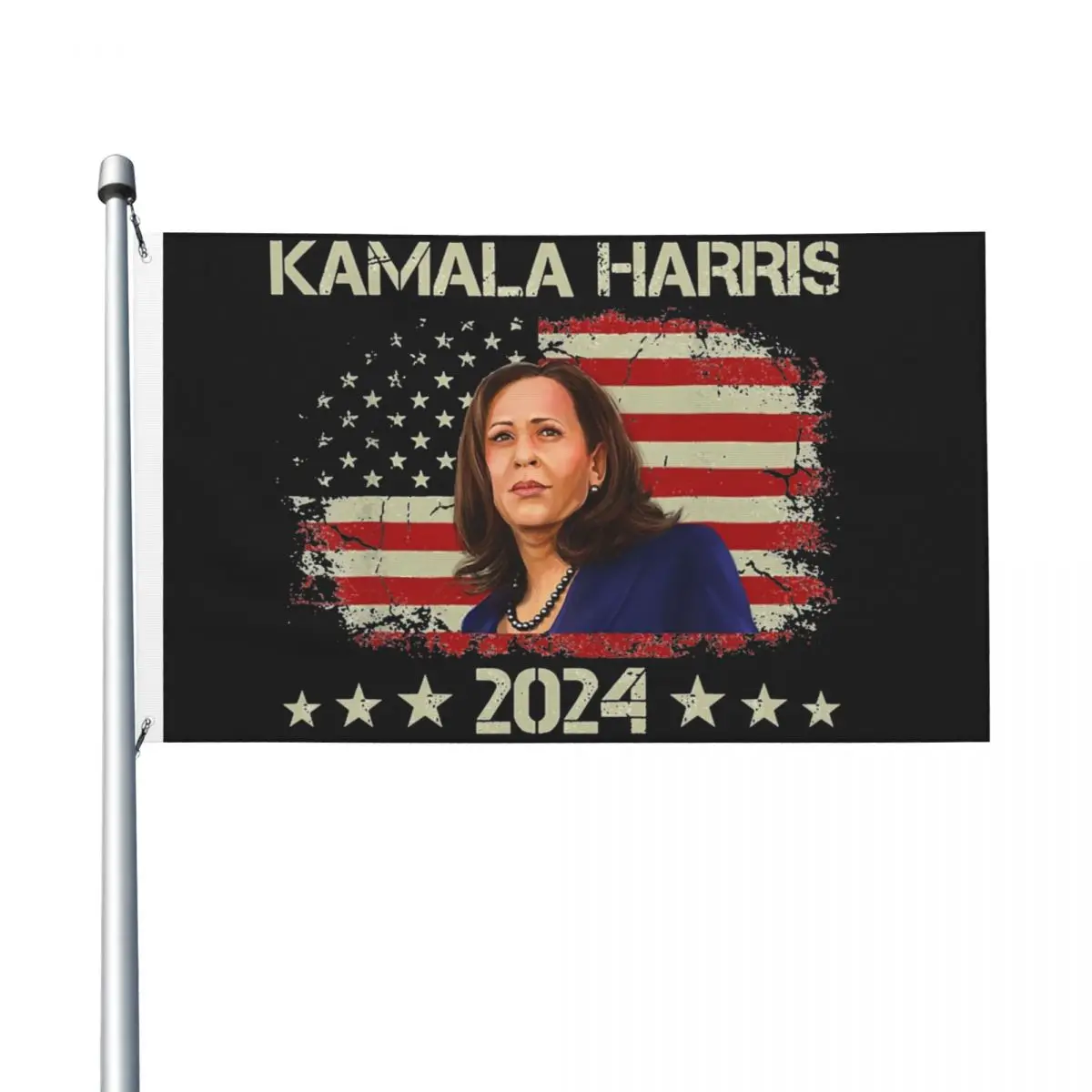 American Flag Kamala Harris 2024 For President Flag Double Sided Indoor Outdoor Banner 2 Grommets Home Dorm Wall Decor 3x5 FT