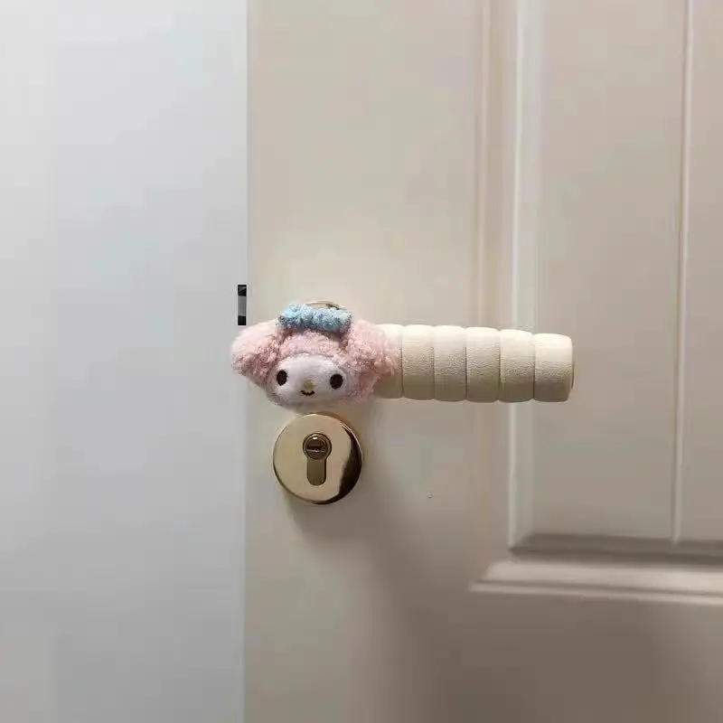 سانريو مقبض الباب قفازات Kawaii بلدي ميلودي Pochacco Pompompuri غرفة المعيشة غطاء مقبض الباب غرفة نوم المنزل الديكور الإبداعي