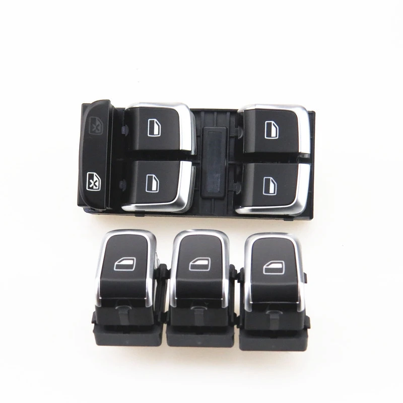 8KD959851A Chrome Window Main Control Passenger Side Switch Button for -Audi A4 Q5 B8 8KD959855A / 8KD959851 /