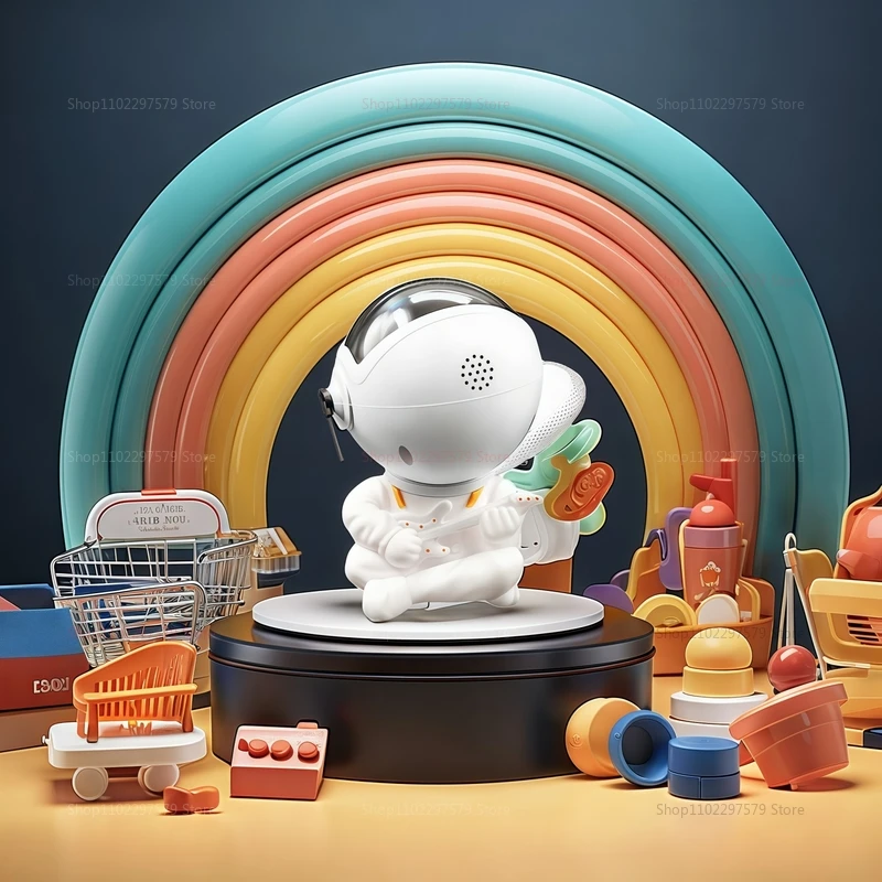 구름 우주 우주 비행사 천장 별이 빛나는 하늘 프로젝터 가족 침실 어린이 방 장식 선물 어린이 침실 야간 조명