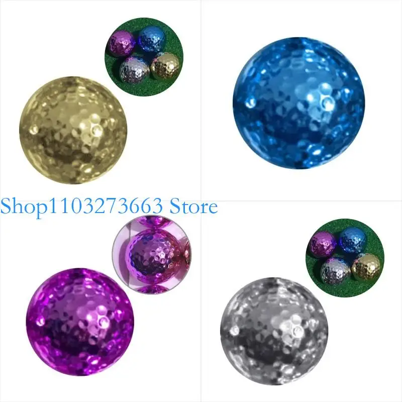

R6FE Golf Practice Ball Double Layer Plating Golf Ball Swing Putters Training Golf Ball Accessorys for Golf Practicing