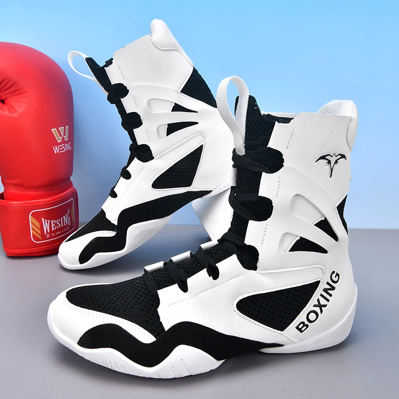 

2026 Super Cool Wrestling Boots Man Professional Boxing Fighting Boots Comfortable Men Boxing Sport Shoes Fighting Shoe