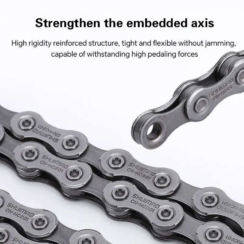 SHIMANO DEORE XT HG سلاسل الدراجة HG53 HG54 HG601 HG701 HG901 M8100 M7100 للدراجات الجبلية MTB 9/10/11/سرعة 116/126L سلسلة #4