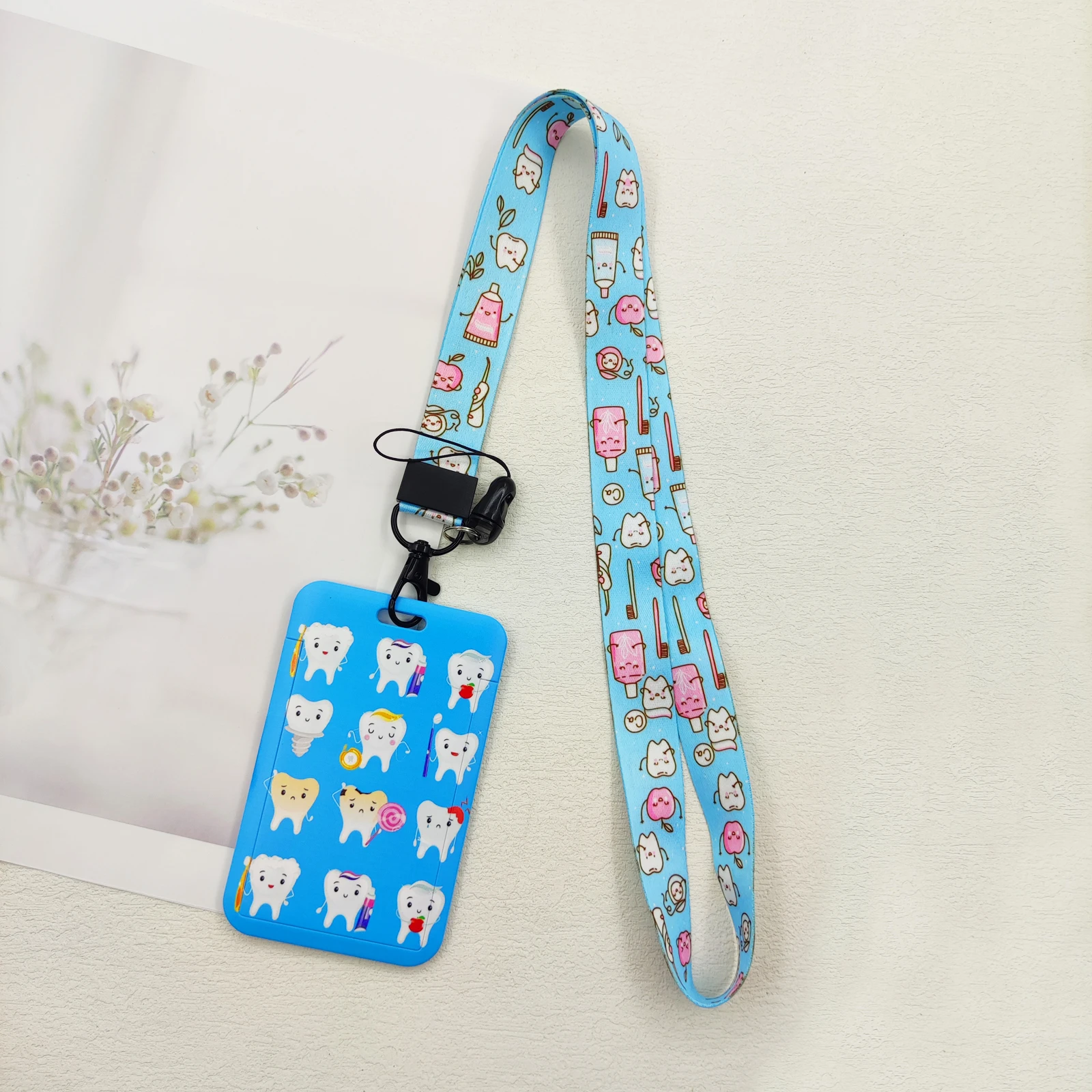 Zahnarzt Lanyard Kartenhalter Schlüsselanhänger Arzt Abzeichen Halter Umhängeband Frauen Lariat Telefon Seil Ausweishalter Zubehör – Detail 8