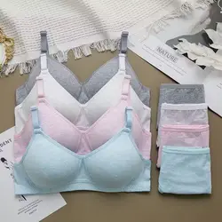 Soutien-gorge tubulaire sans fil pour adolescentes, bonnet fin, sous-vêtements confortables, vêtements à la mode, 14 à 16 ans