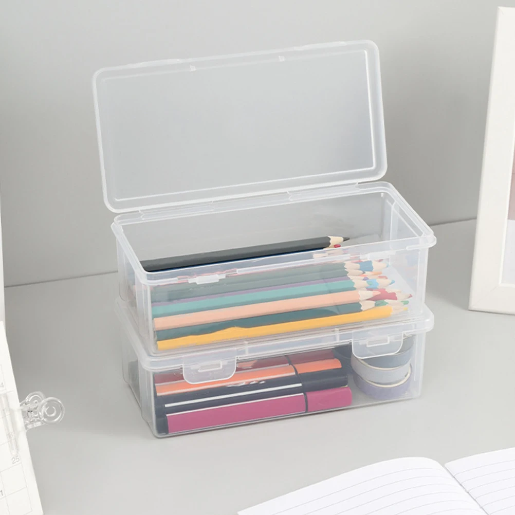 1PC Transparent Pp Marker Pencil Case Sketch Plastic Pencil Case Storage Case Art Student Pencil Case Large Capacity Toolbox