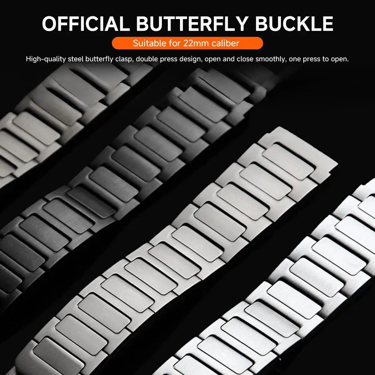 สายนาฬิกาสแตนเลสแบบ Quick Fit ขนาด 22 มม. สำหรับนาฬิกา Huawei Watch GT 6 5 4 Pro 46 มม. สายรัดข้อมือสำหรับนาฬิกา Huawei Watch 5 4 3 / GT6 / Ultima