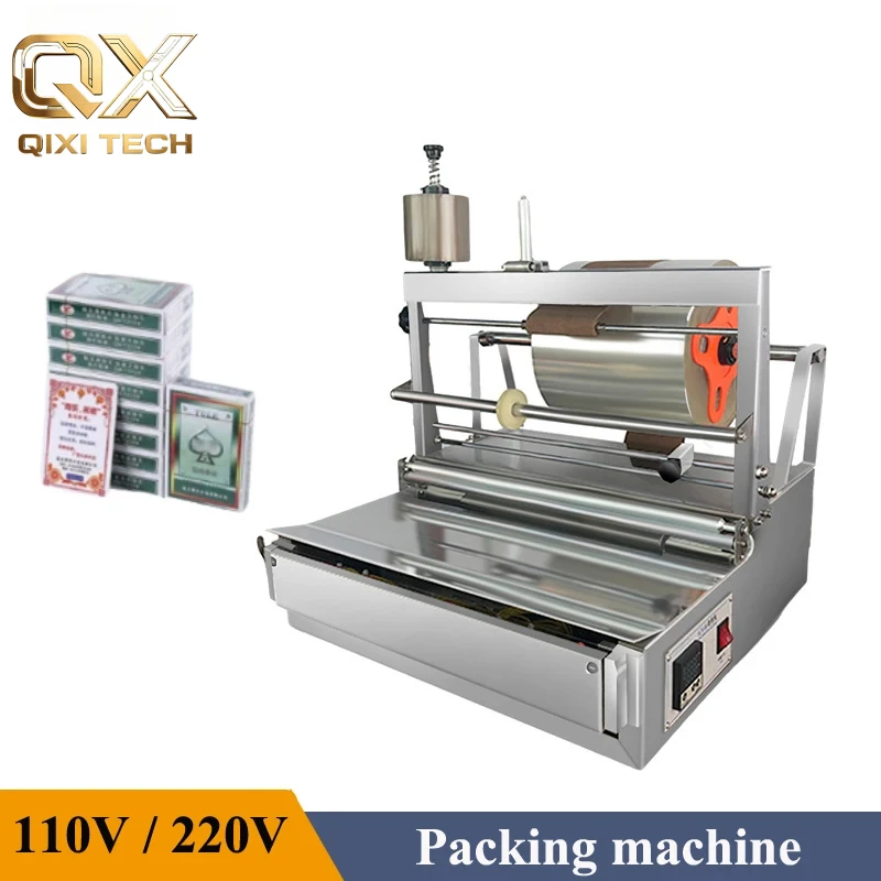 Semi‑Automatic 3D Square Box Overwrapping  BOPP Transparent Film Heat Sealer For Playing Card Cosmetic Cigarette Box Packaging