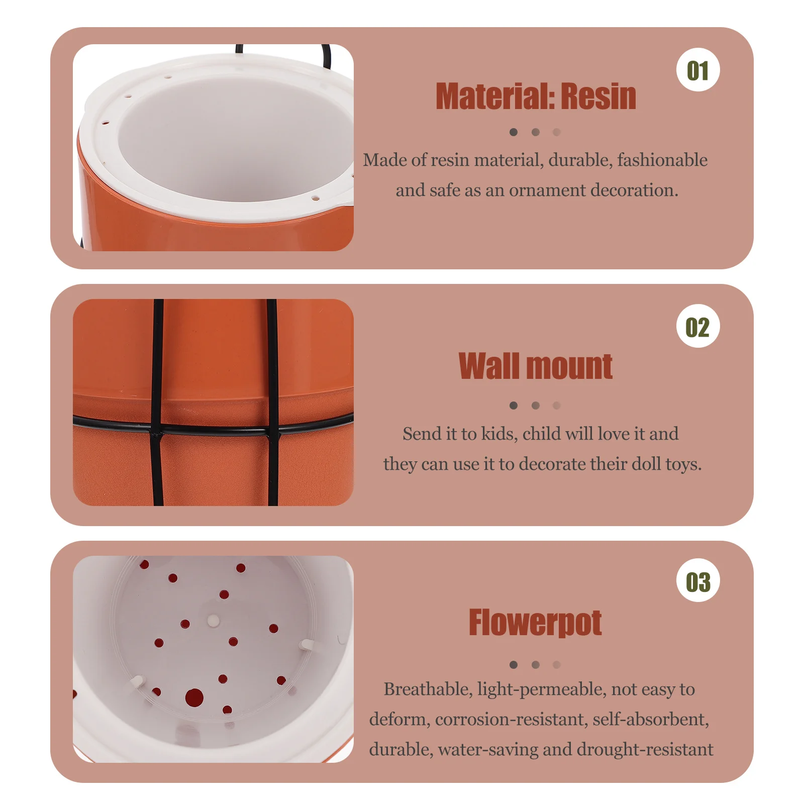 

1Set Wall Hanging Flowerpot Automatic Water-Absorbing Plastic Succulent Planter Home Garden Self Watering Plant Pot Container