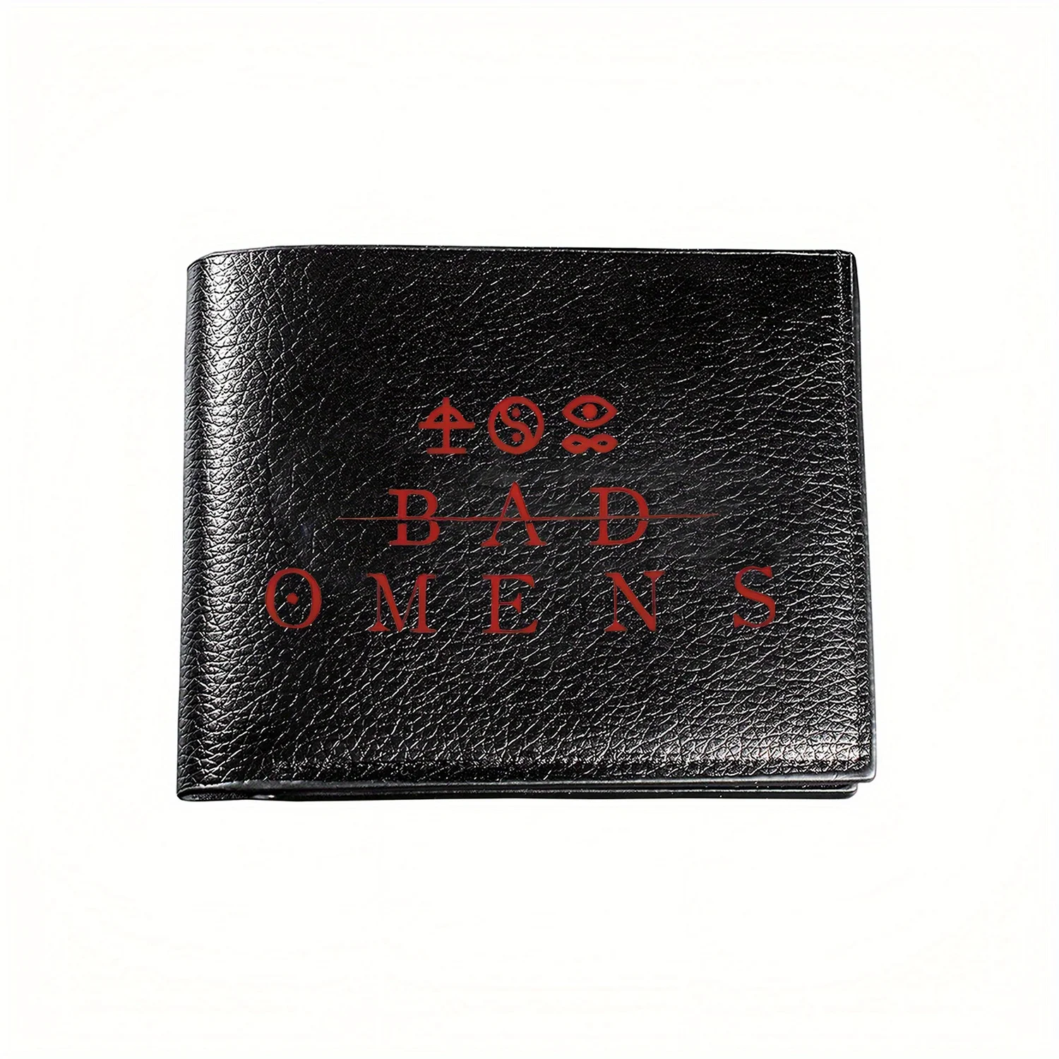 

Bad Omens Logo Mens Wallet: Stylish,premium nice wallet featuring the iconic Bad Omens logo. A unique,graphic design for the mod