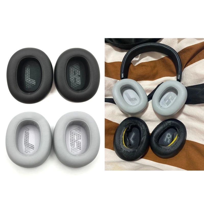 แผ่นรองหูฟังสำหรับ JBL Live 650แผ่นรองหูฟัง660 E65BTNC แบบ Btnc แผ่นรองหูฟังตกแต่งด้วยสายรัดฟองน้ำหูฟัง AKG