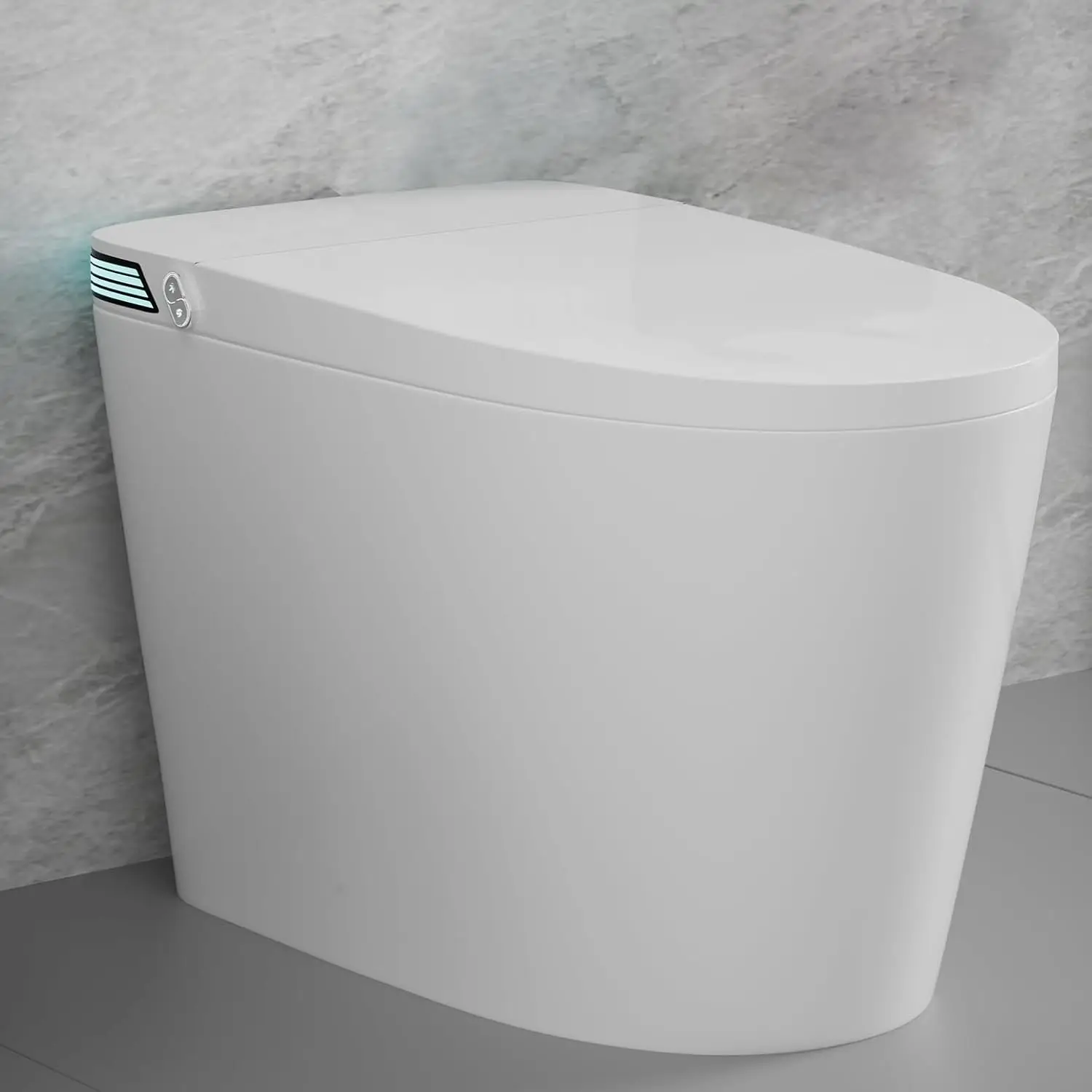 

Smart Toilet With Bidet Bulit in, Elongated One Piece Tankless Toilet With Adjusted Heat Seat, Auto Open/Flush,, Customized