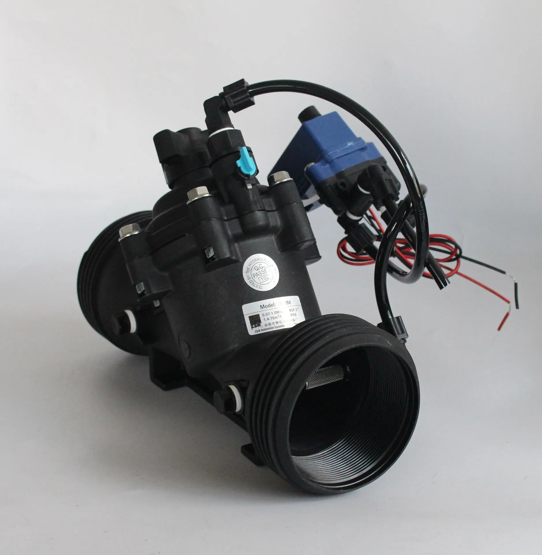 90 Tube (3-inch) Zanchen Irrigation Valve Flange Type External Manual Switch Low-power Pulse High Flow Remote Control Valve