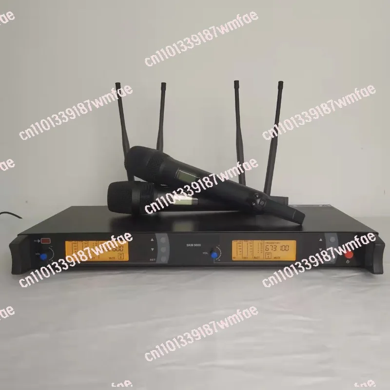 SKM9000 Wireless Microphone One to Two Microphone Stage KTV Anti-howling U Infrared FM Speaker Home