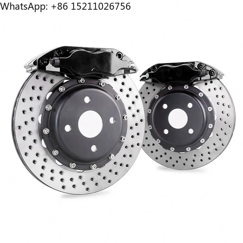 7600 4 Piston Big Brake Calipers Kit for VW Polo GTI BMW E46 E90 F30 Toyota Camry Racing Auto Brake Disc with Ceramic Brake Pads
